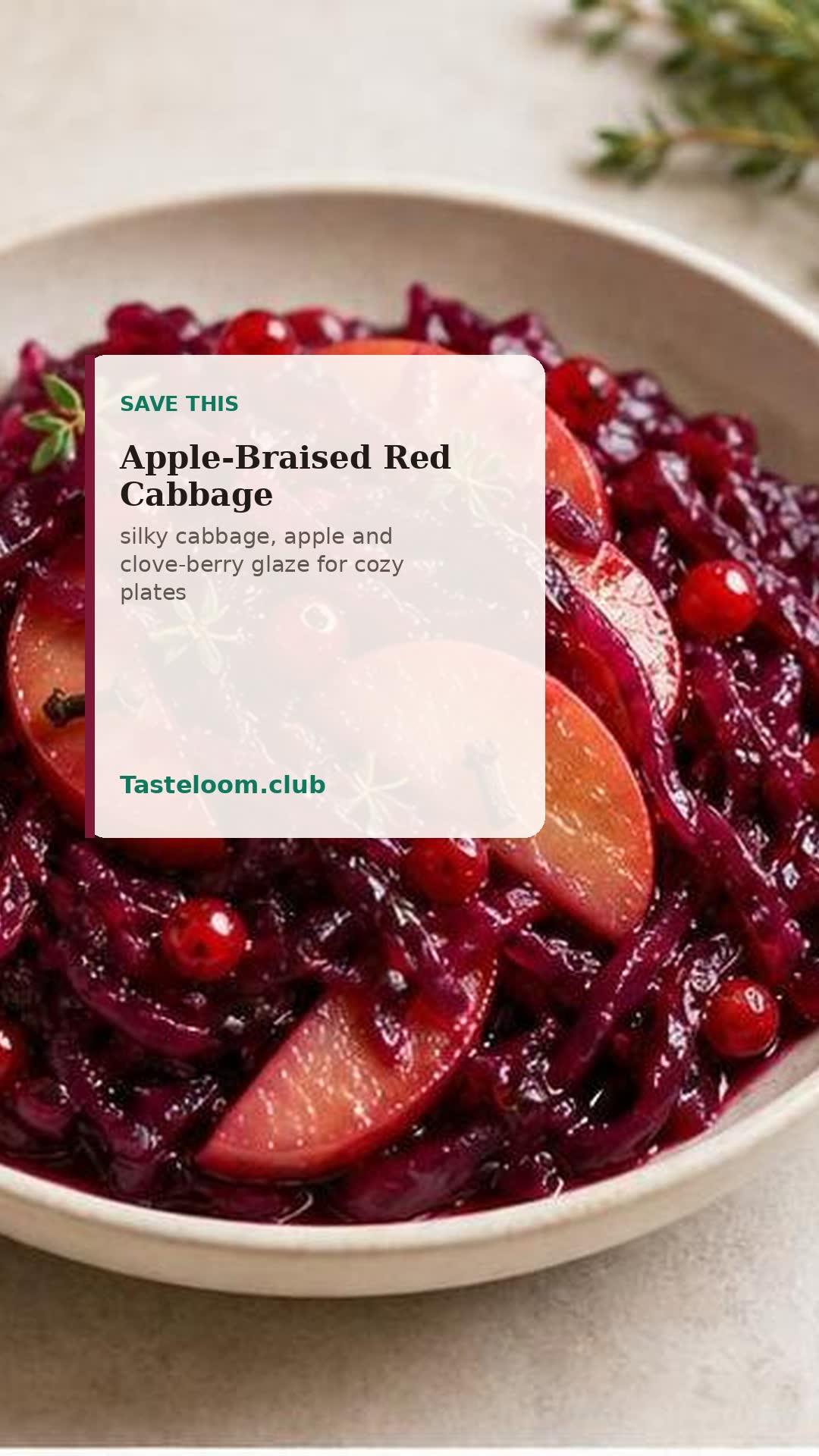 Apple-Braised Red Cabbage with Clove-Berry Glaze