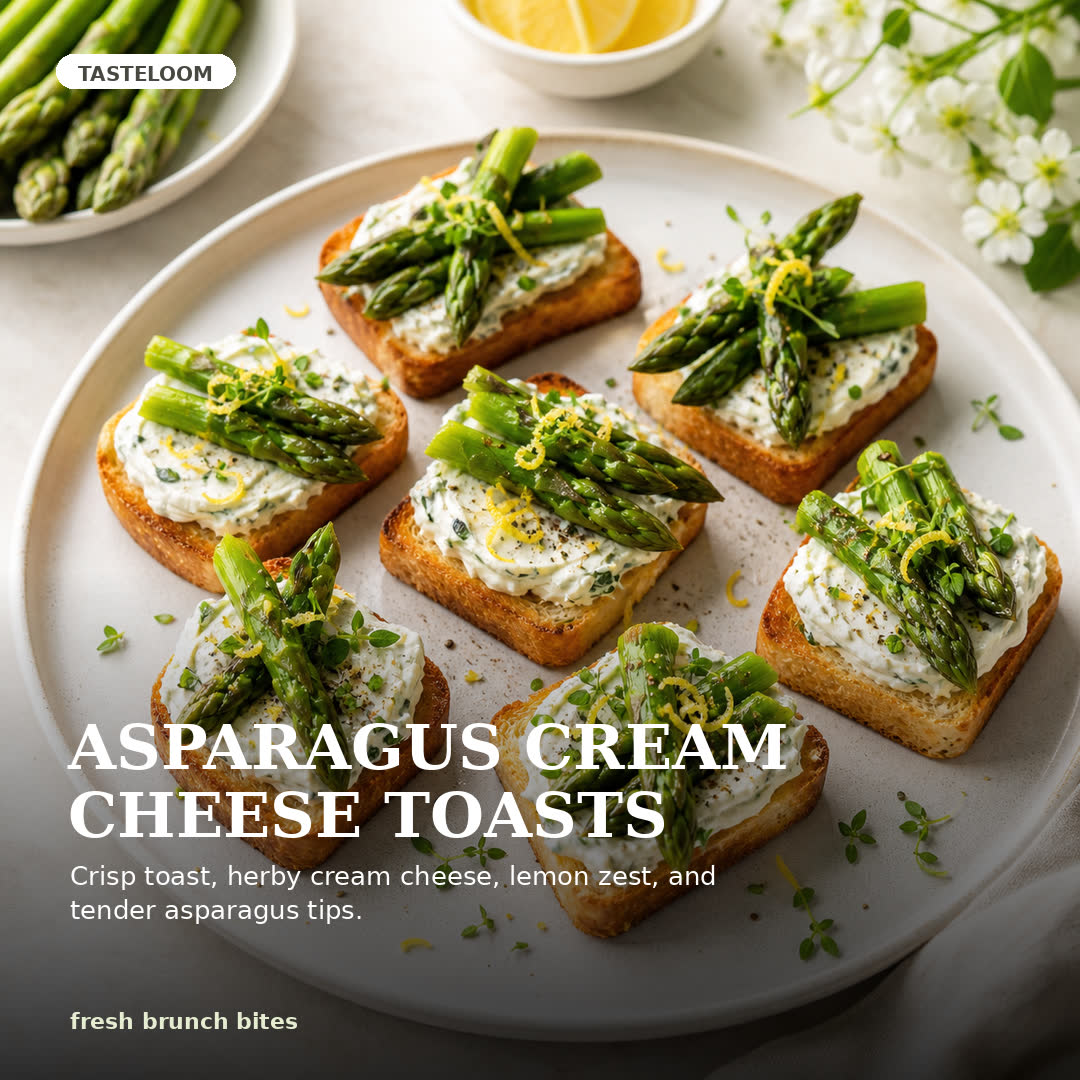 Asparagus Cream Cheese Toasts