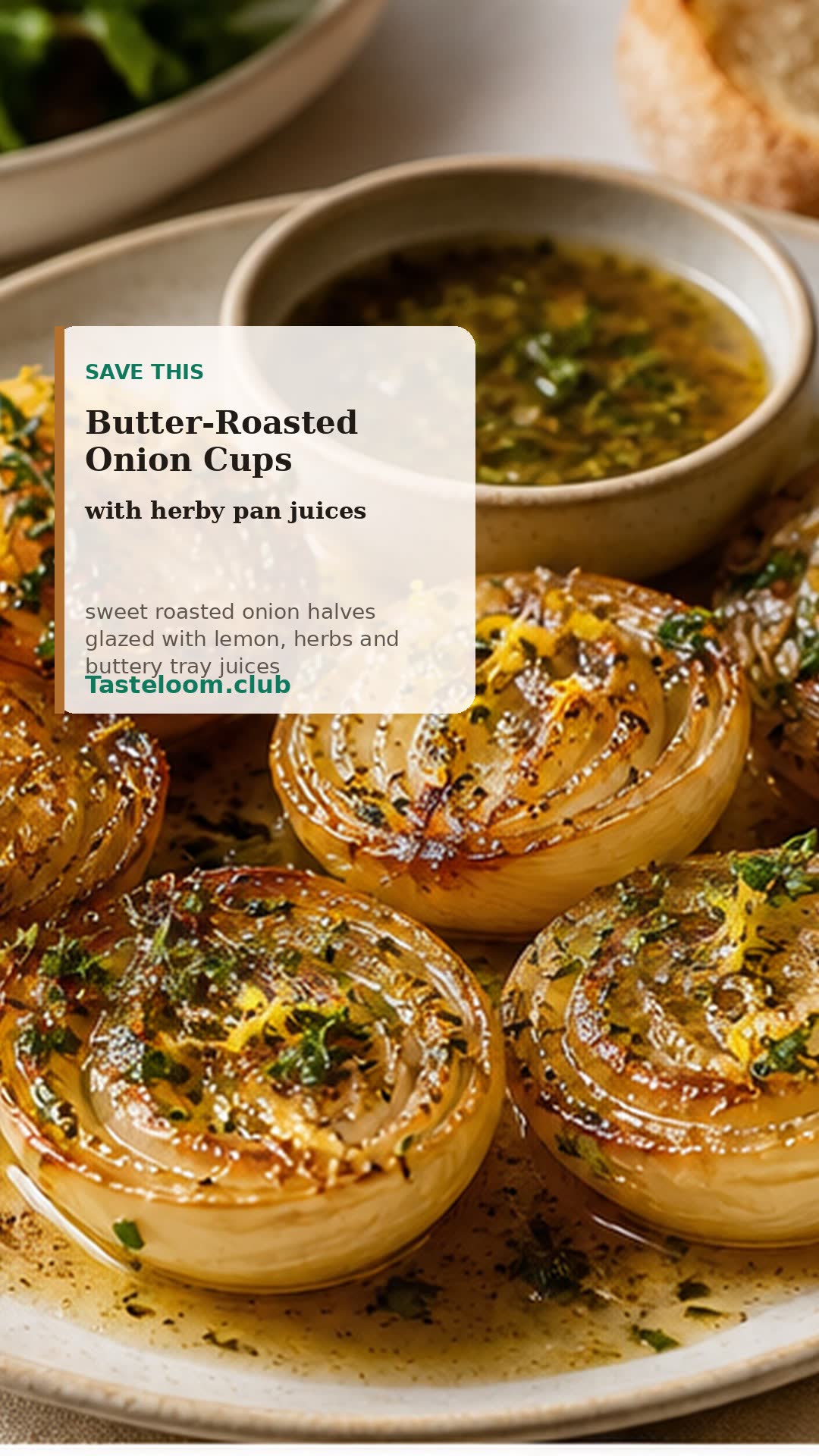 Butter-Roasted Onion Cups with Herby Pan Juices