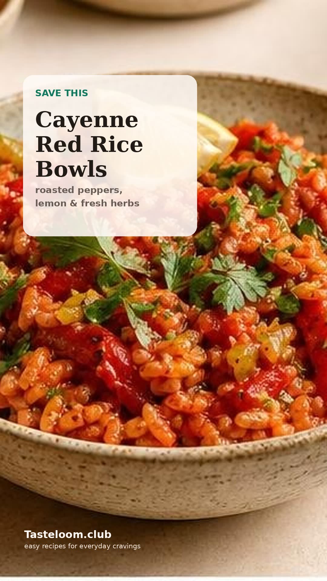 Cayenne-Spiced Red Rice with Roasted Peppers & Herbs