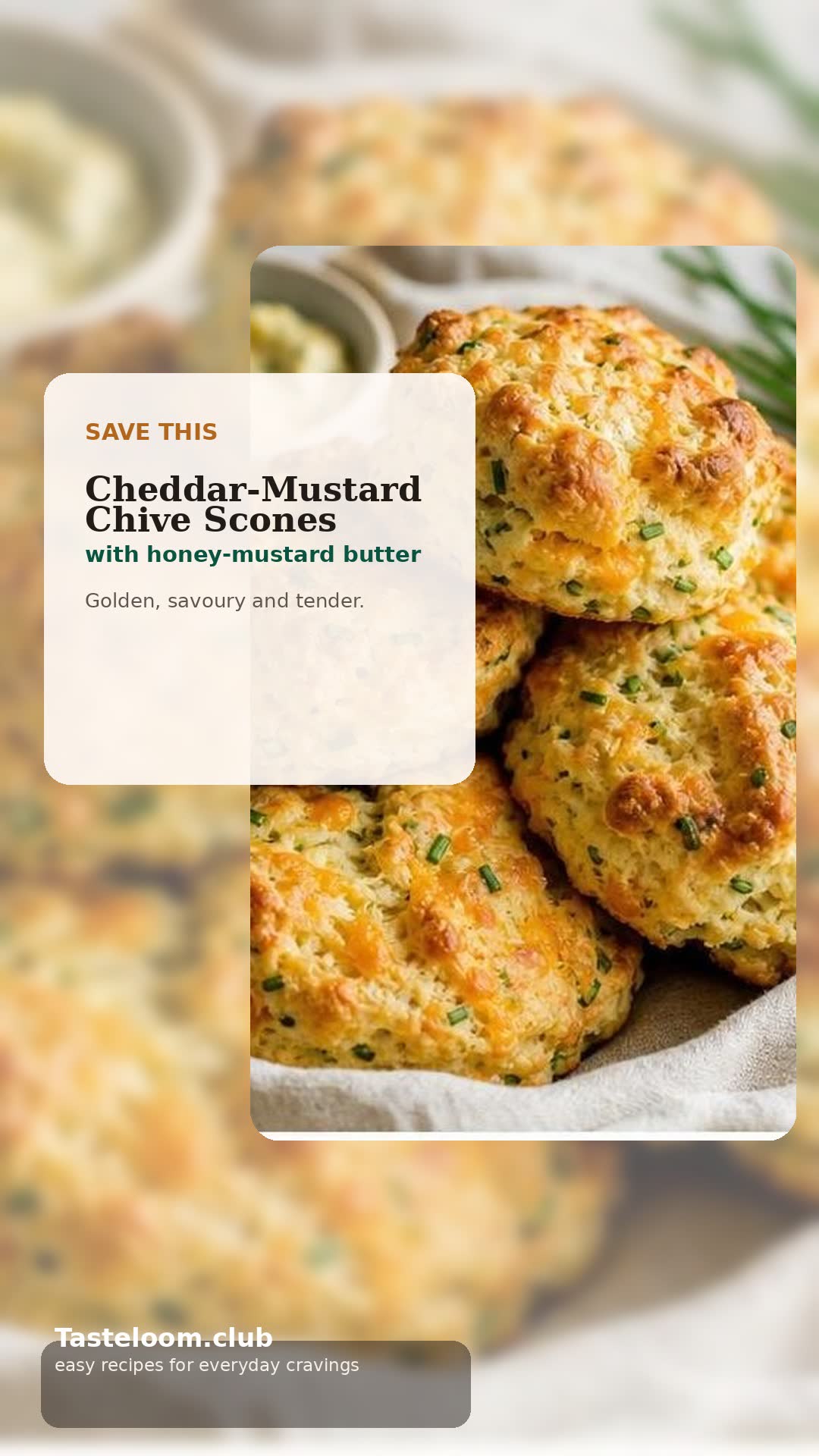 Cheddar-Mustard Chive Scones