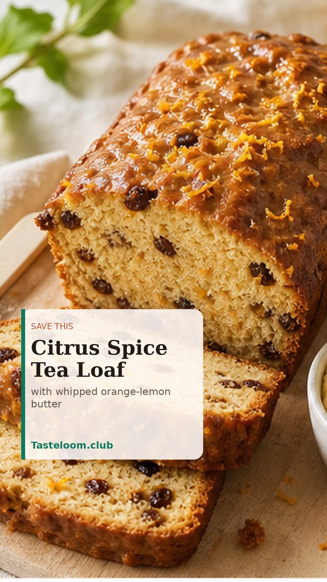 Citrus Spice Tea Loaf with Whipped Butter