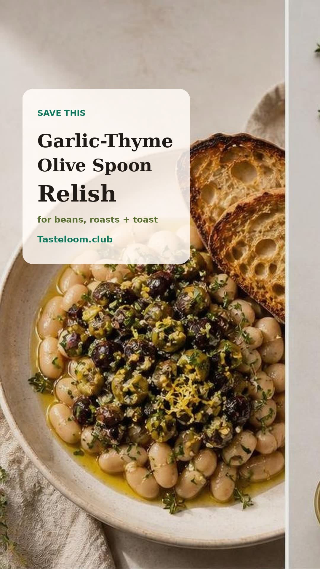 Garlic-Thyme Olive Spoon Relish