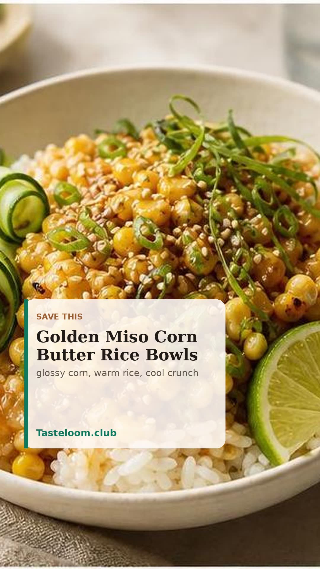 Golden Miso Corn Butter Rice Bowls