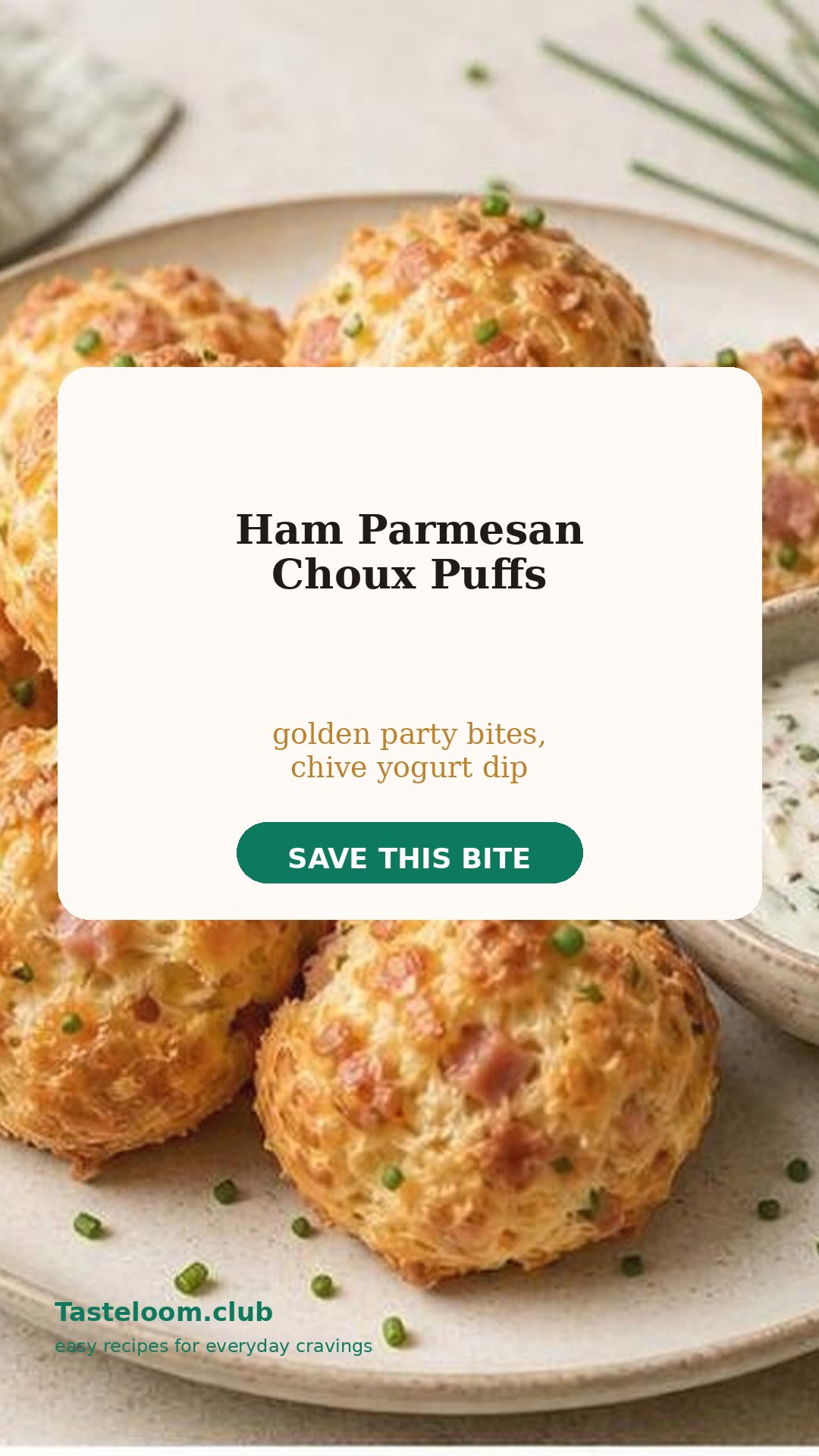 Ham Parmesan Choux Puffs