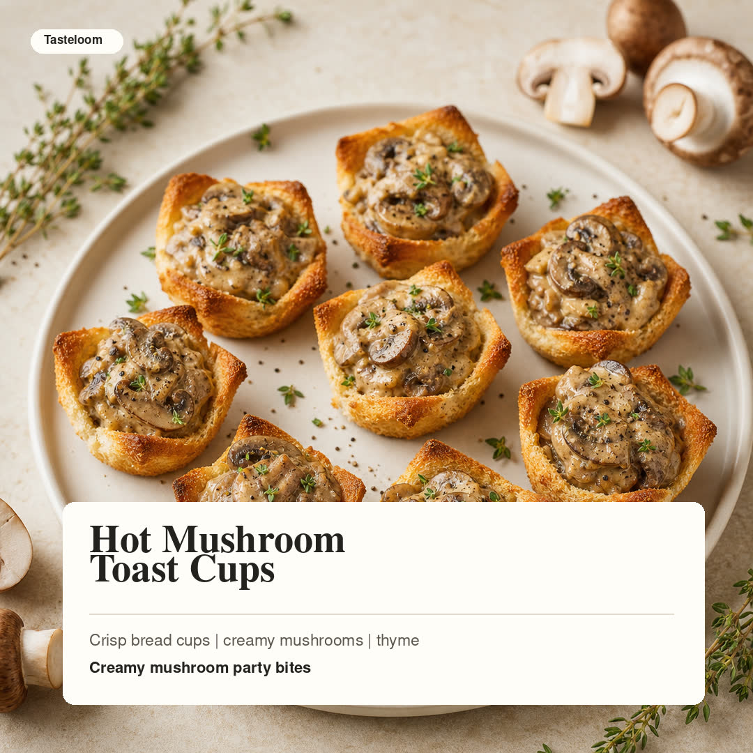 Hot Mushroom Toast Cups