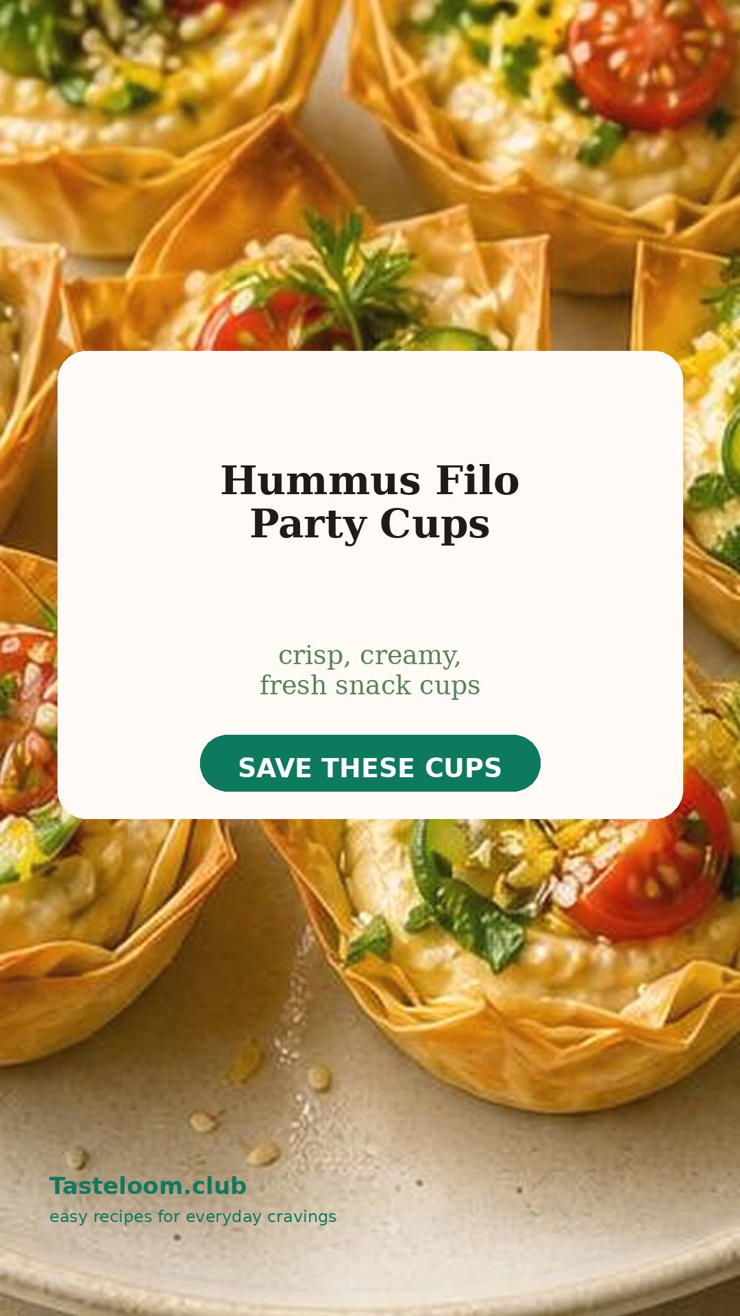 Hummus Filo Party Cups