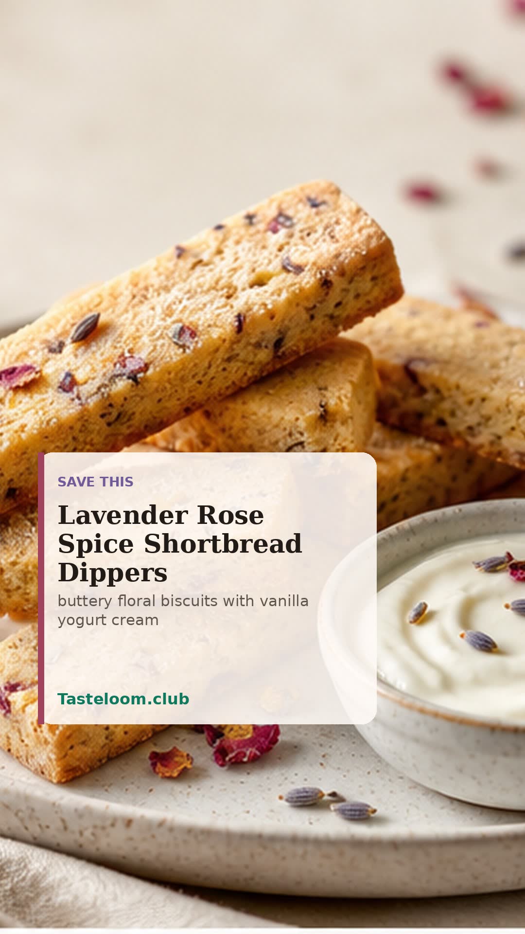 Lavender Rose Spice Shortbread Dippers