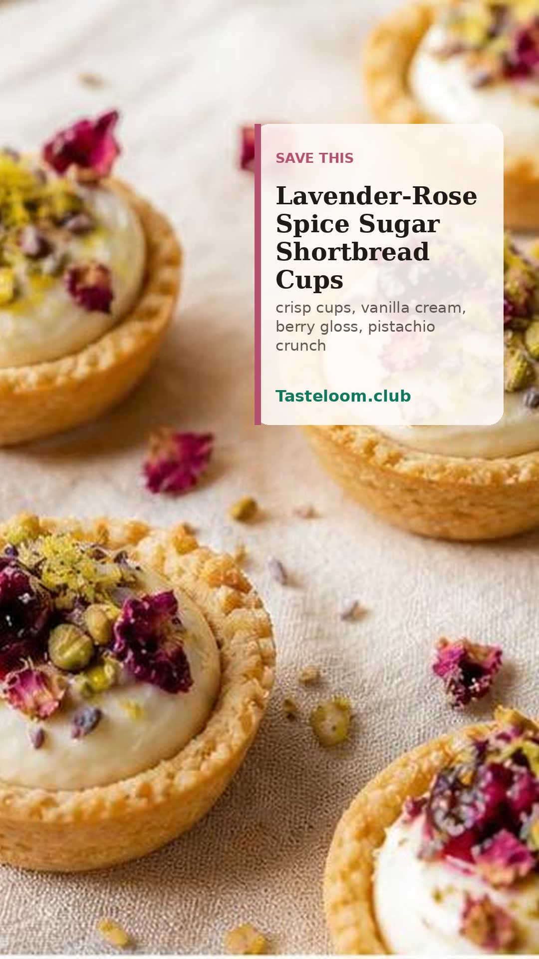 Lavender-Rose Spice Sugar Shortbread Cups