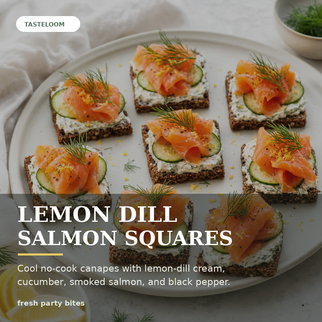 Lemon Dill Salmon Squares