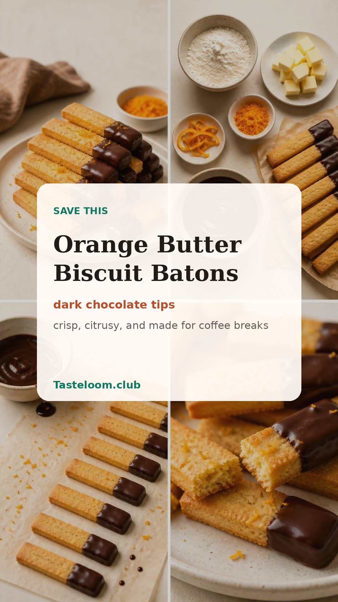 Orange Butter Biscuit Batons