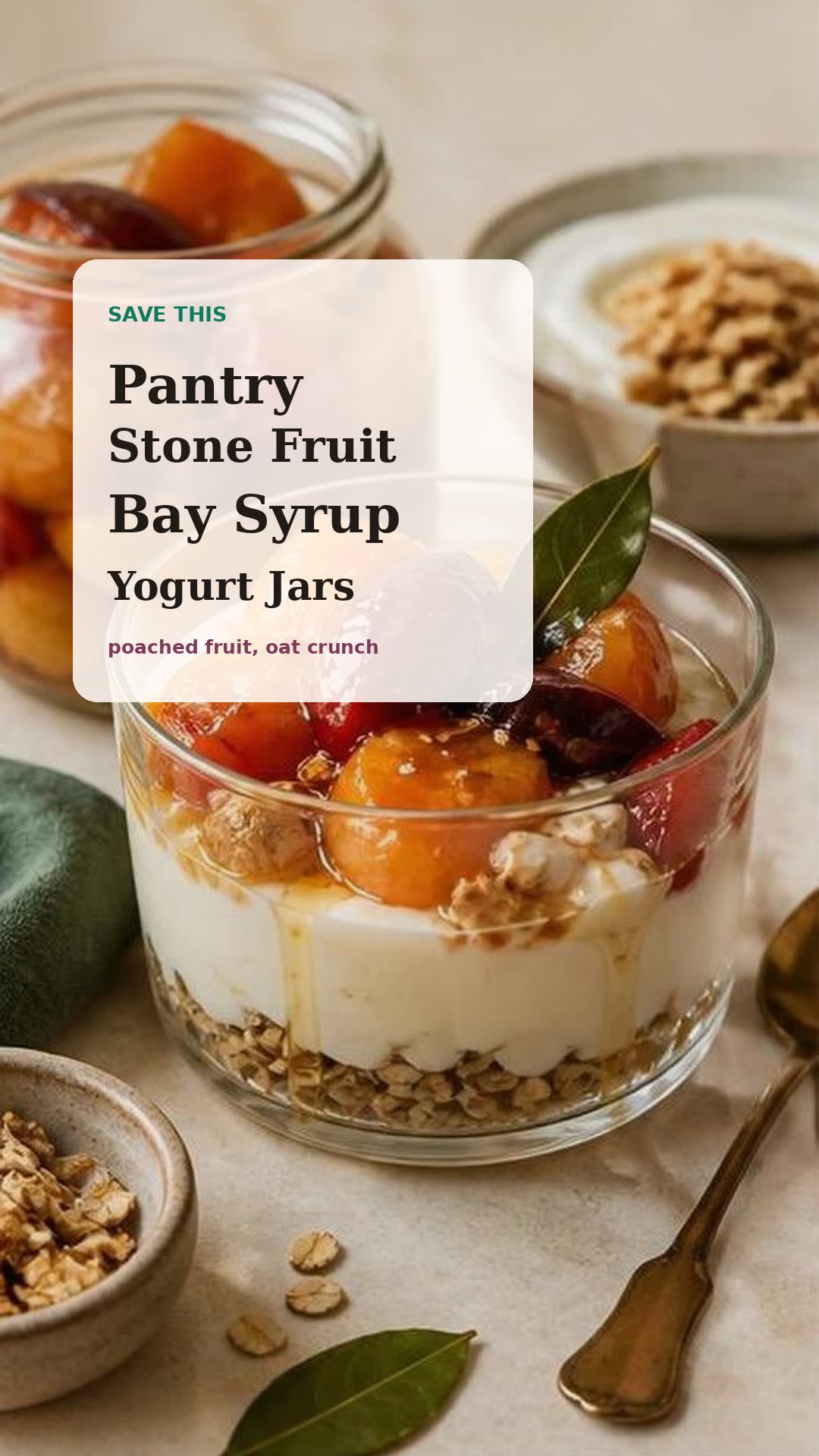 Pantry Stone Fruit Bay Syrup Yogurt Jars