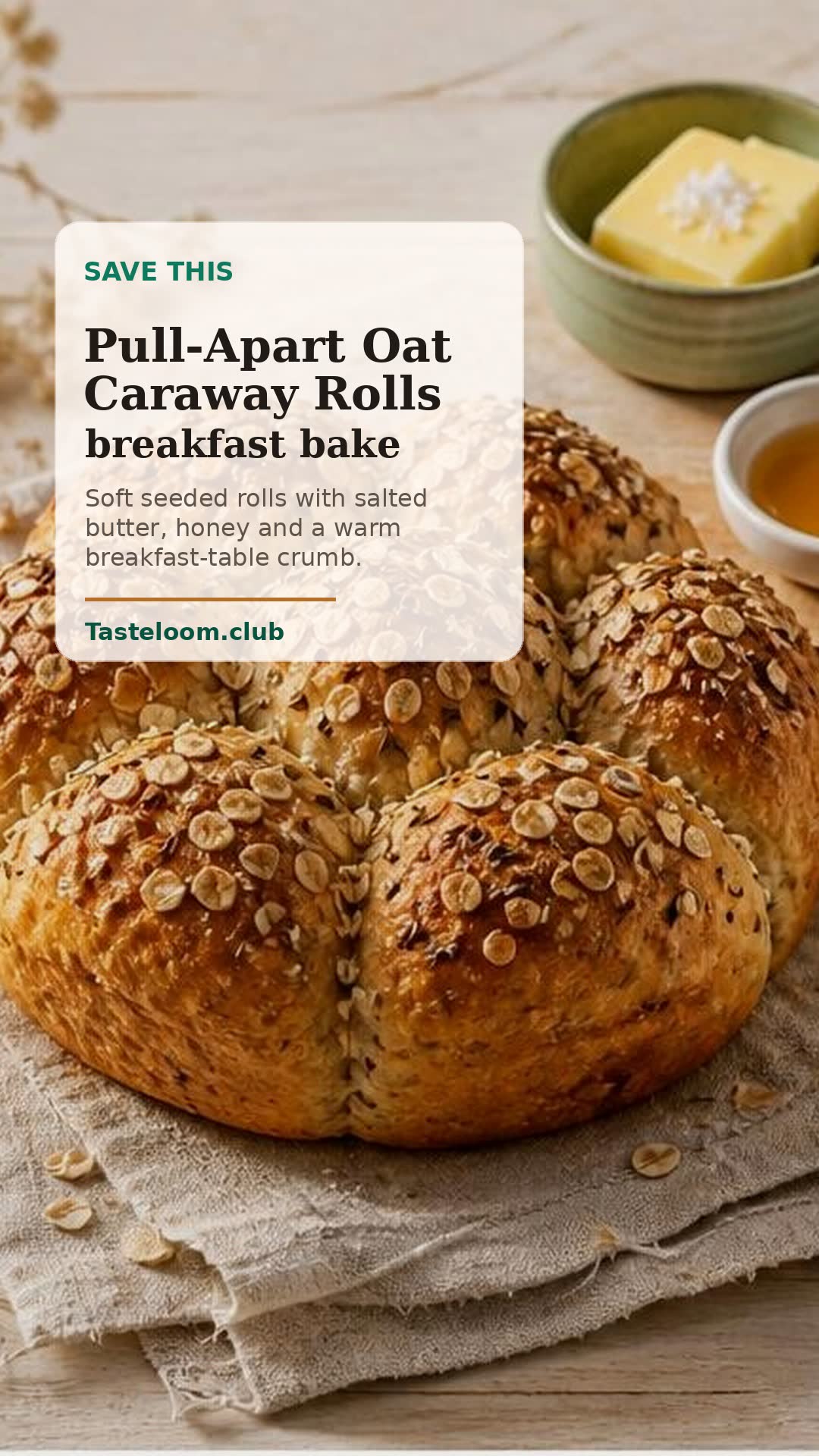 Pull-Apart Oat Caraway Breakfast Rolls