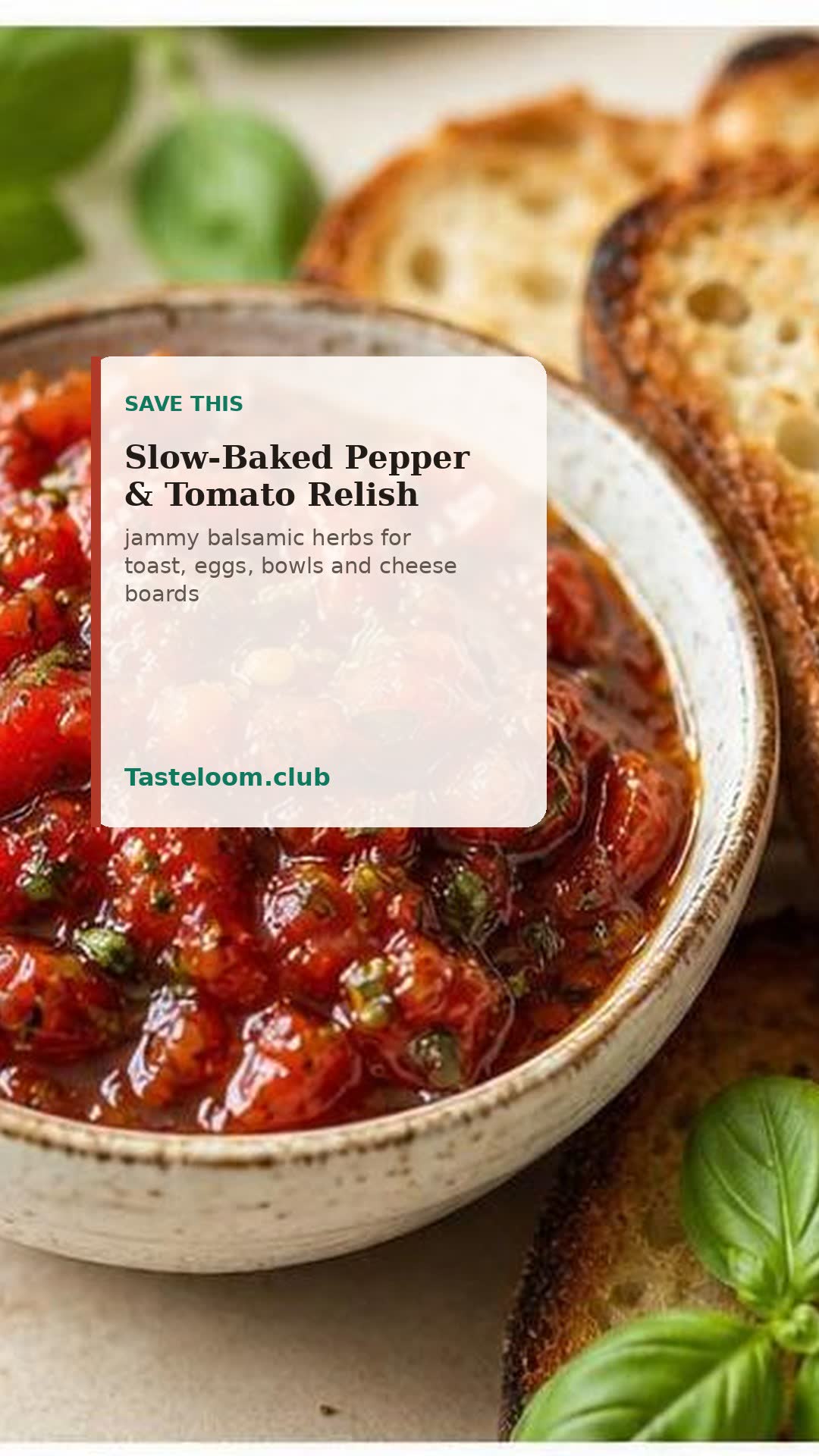 Slow-Baked Pepper & Tomato Relish with Balsamic Herbs