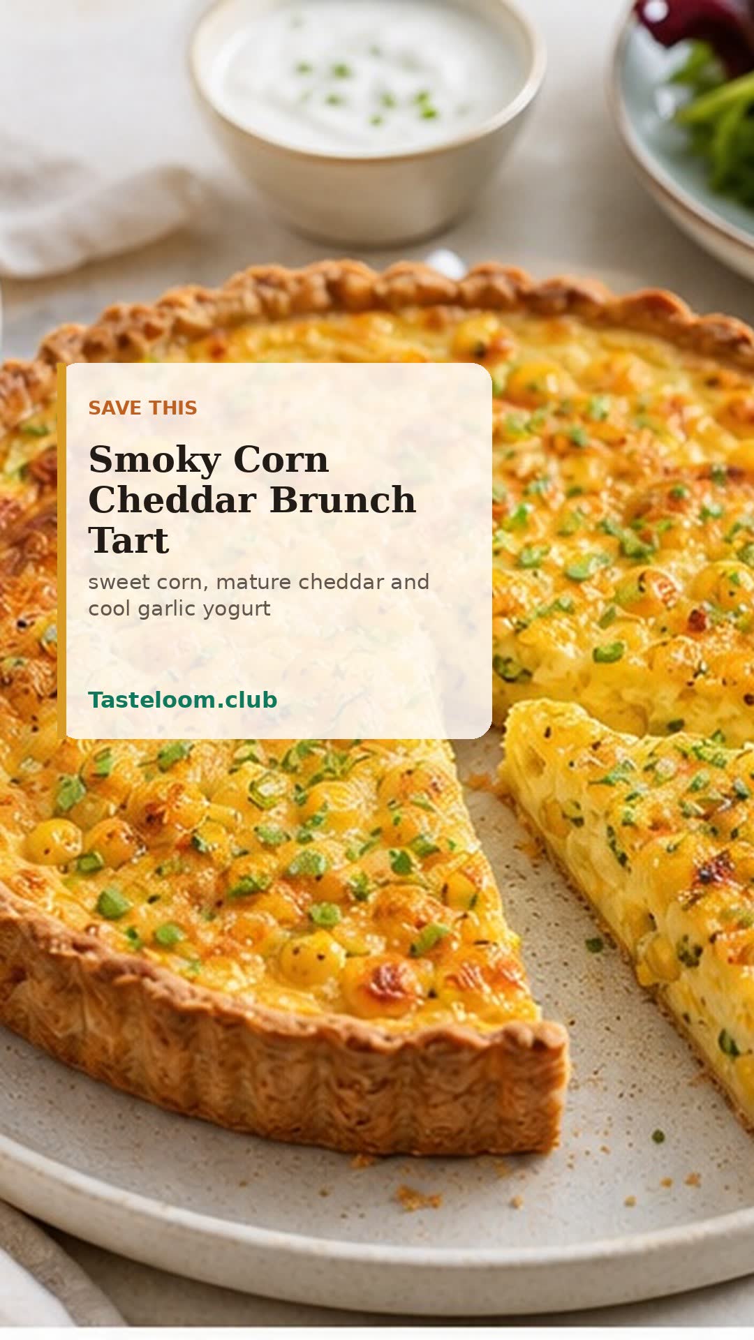 Smoky Corn Cheddar Brunch Tart